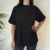 VICOLO – T-shirt basic over nera
