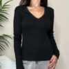 TENSIONE IN – Maglia basic scollo V nera