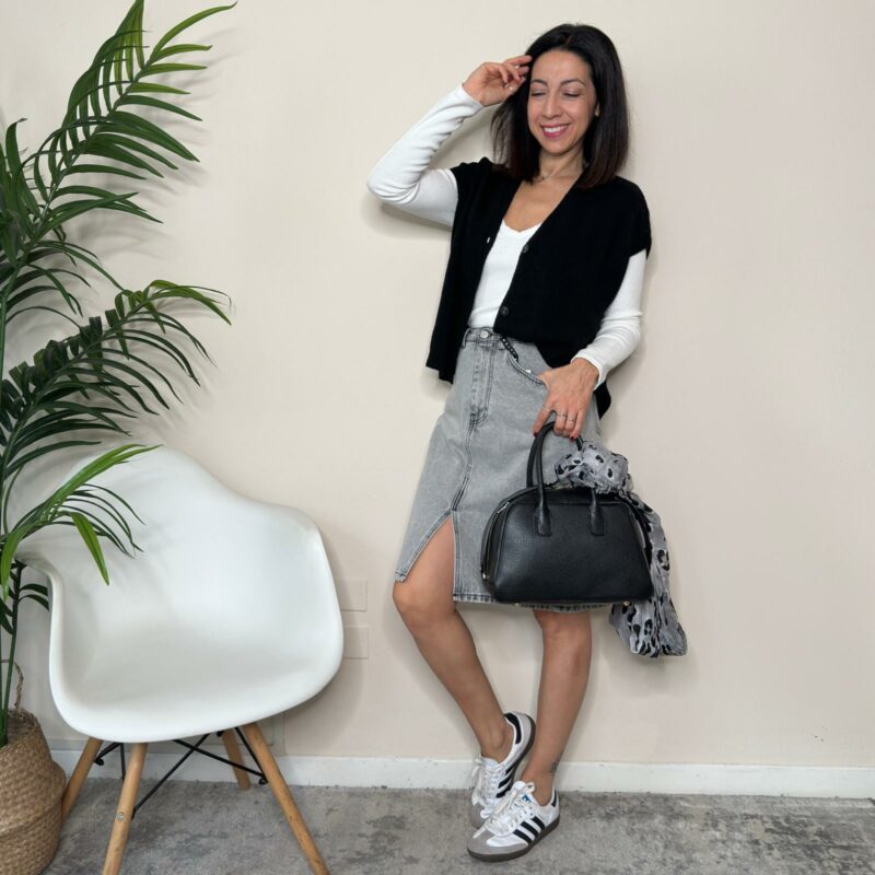 HAVEONE - Gonna tubino jeans