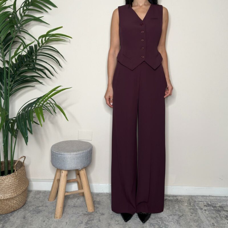 TENSIONE IN - Completo gilet+pantalone bordeaux