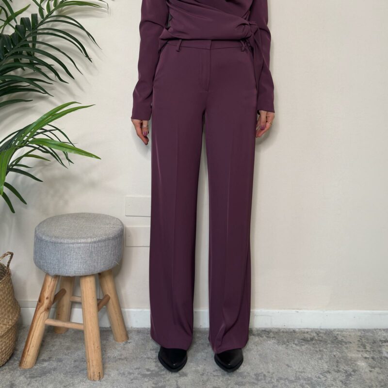 TENSIONE IN - Pantalone dritto bordeaux