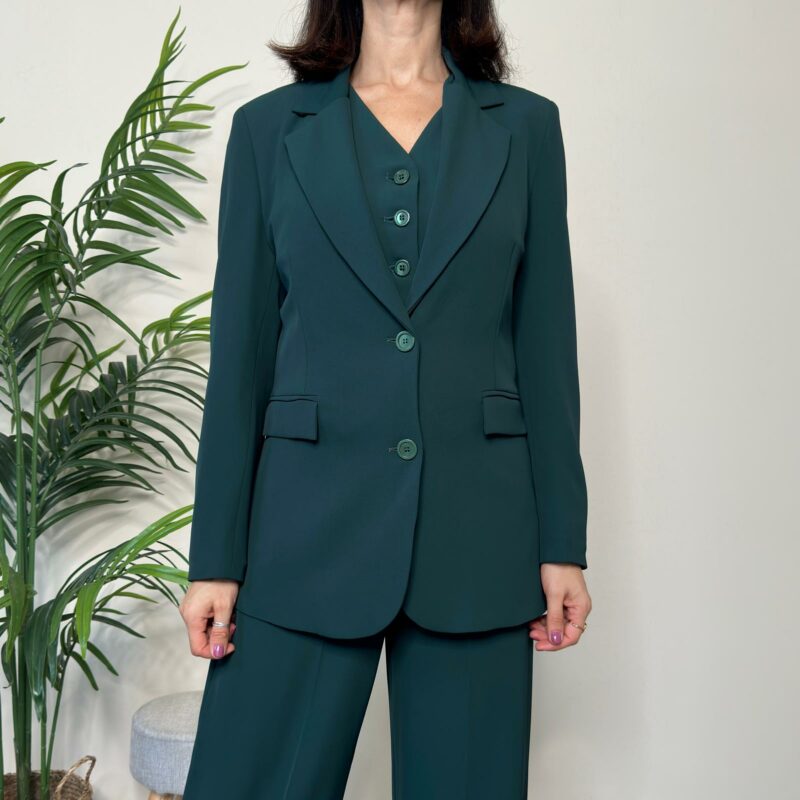 TENSIONE IN - Giacca verde tessuto cady