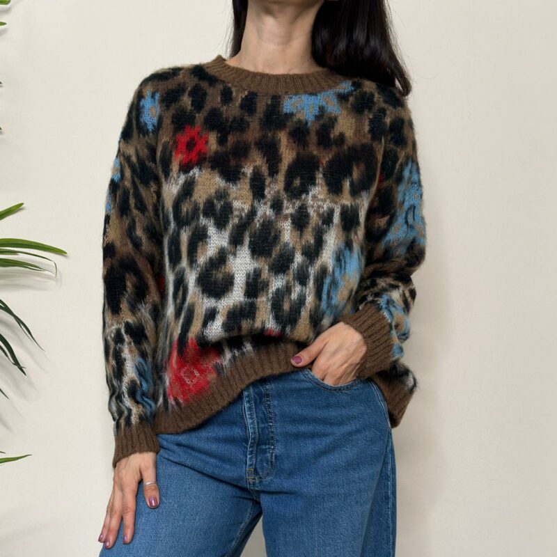 TENSIONE IN - Maglia maculata rosso