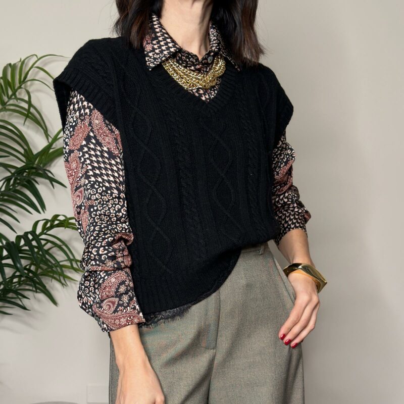 SUSY MIX - Camicia fantasia foulard bordeaux