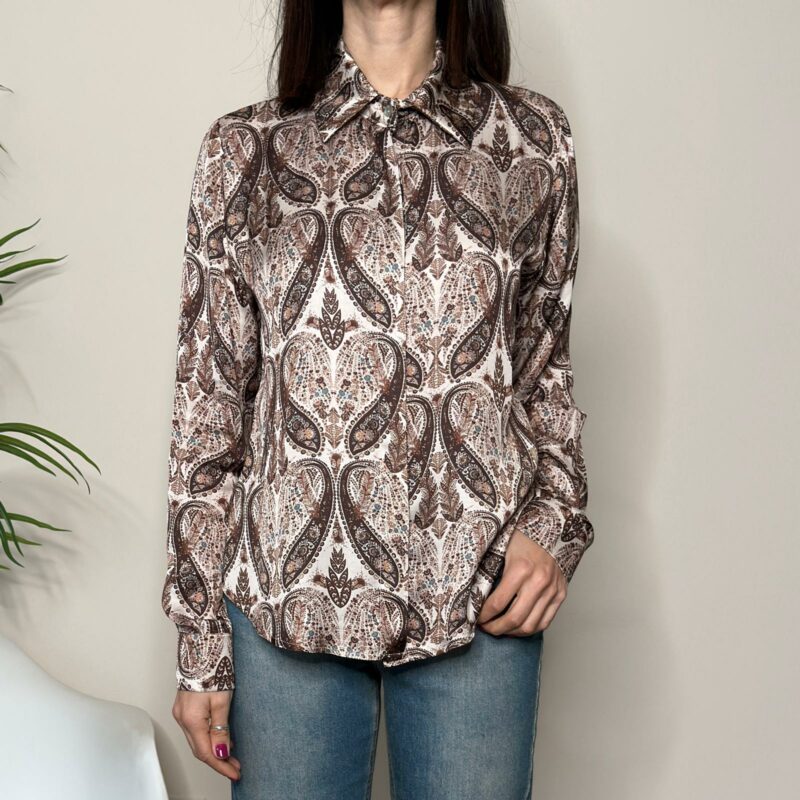 SUSY MIX - Camicia paisley cioccolato