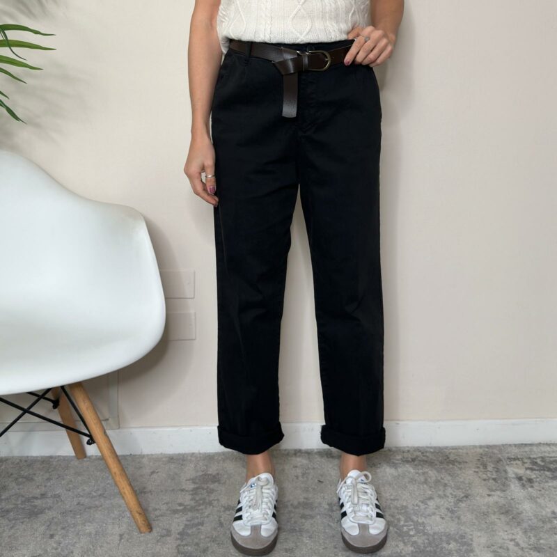 SUSY MIX- Pantalone nero elastico dietro