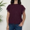 TENSIONE IN – Gilet frange bordeaux