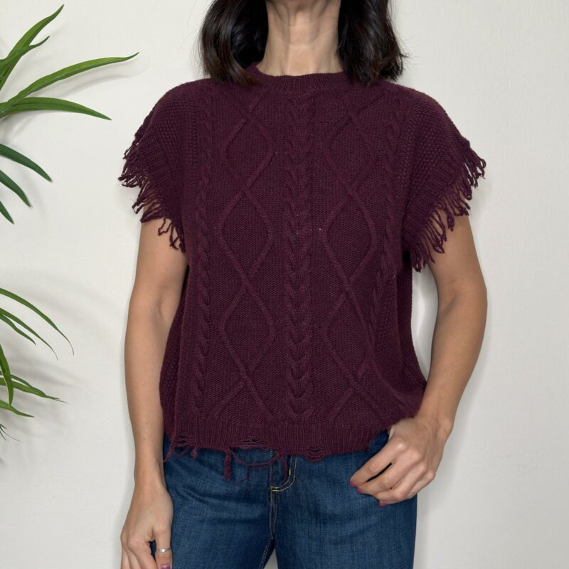 TENSIONE IN - Gilet frange bordeaux