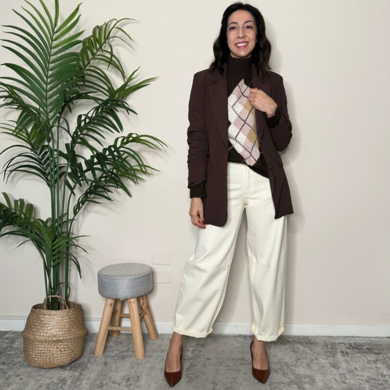 HAVEONE - Lupetto rombi cioccolato