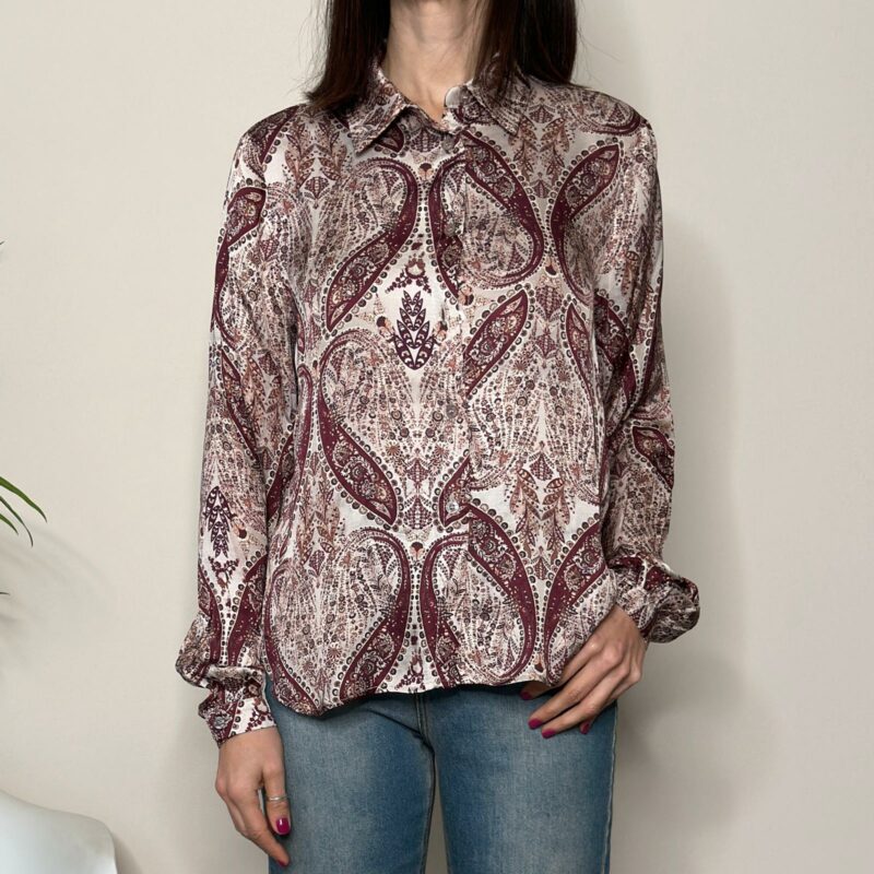 SUSY MIX - Camicia paisley bordeaux
