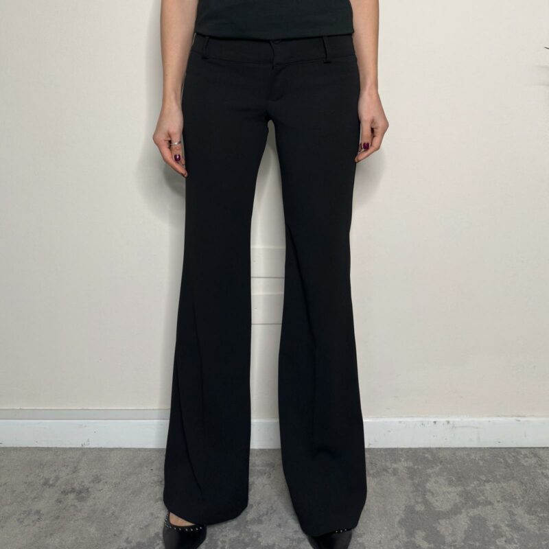 HAVEONE - Pantalone zampetta nero