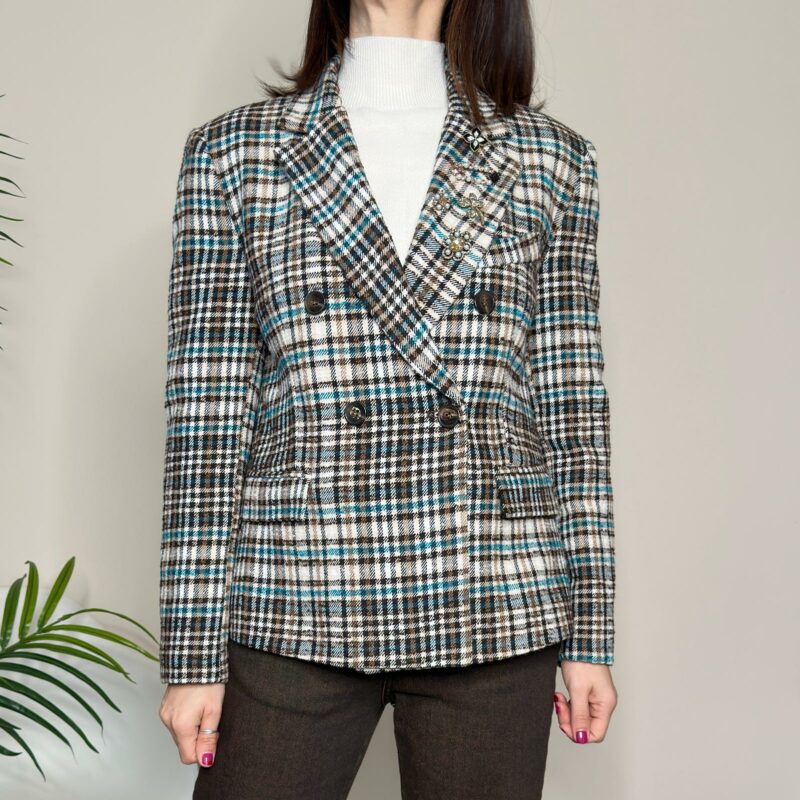 TENSIONE IN - Giacca quadri con spille