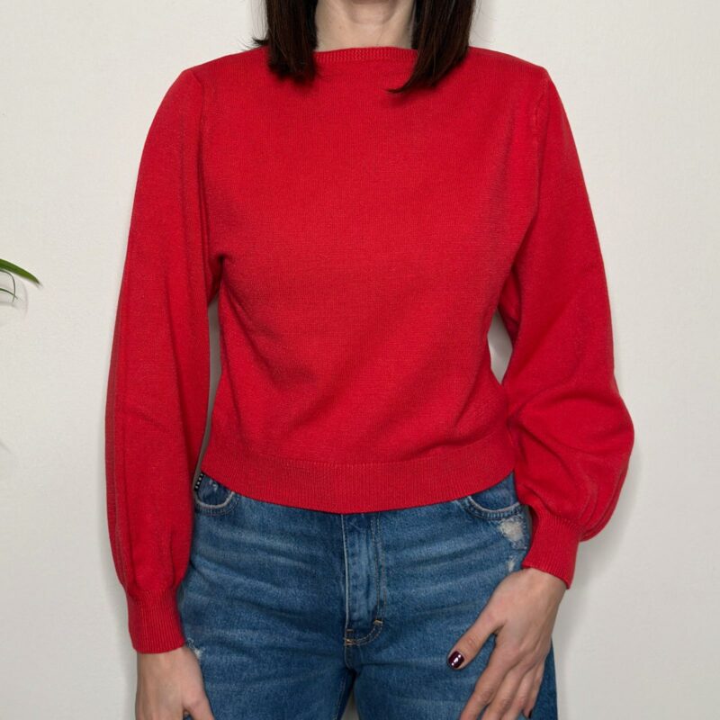 SUSY MIX -Maglione manica palloncino rosso