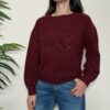 HAVEONE – Maglione paillettes bordeaux