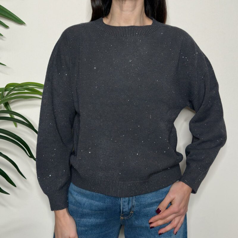 HAVEONE - Maglione paillettes grigio
