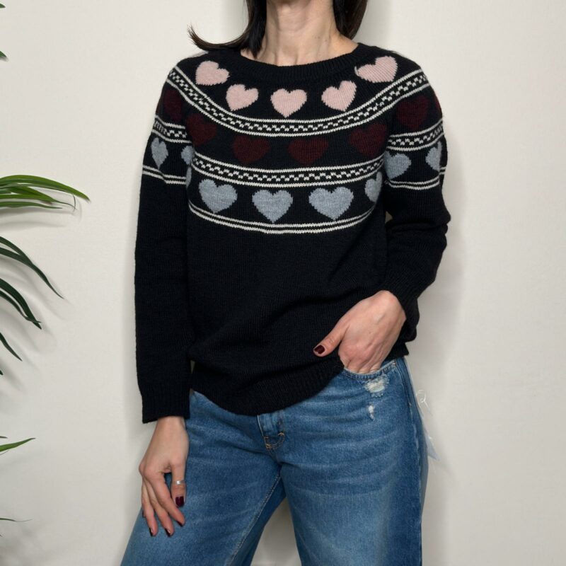 BLUE JOINT - Maglione jacquard cuori