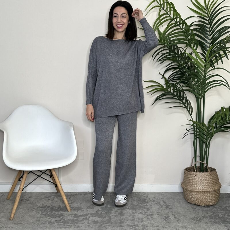 HAVEONE - Completo in maglia grigio