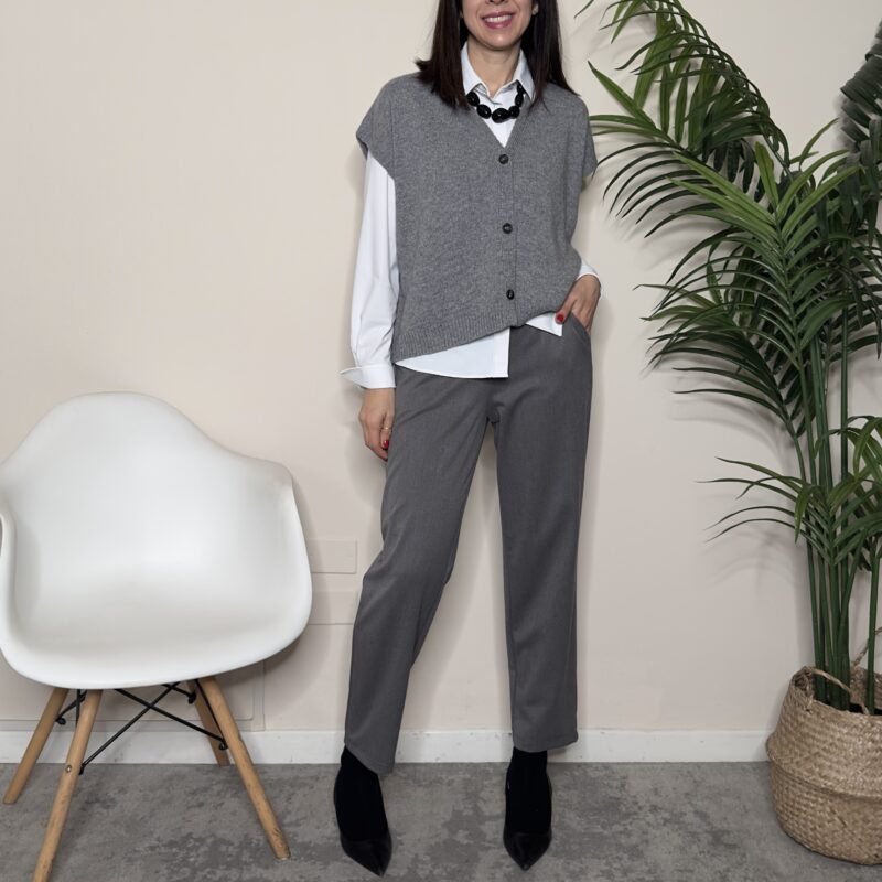 TENSIONE IN - Pantalone grigio