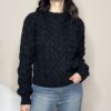 TENSIONE IN – Maglia trecce mohair nero