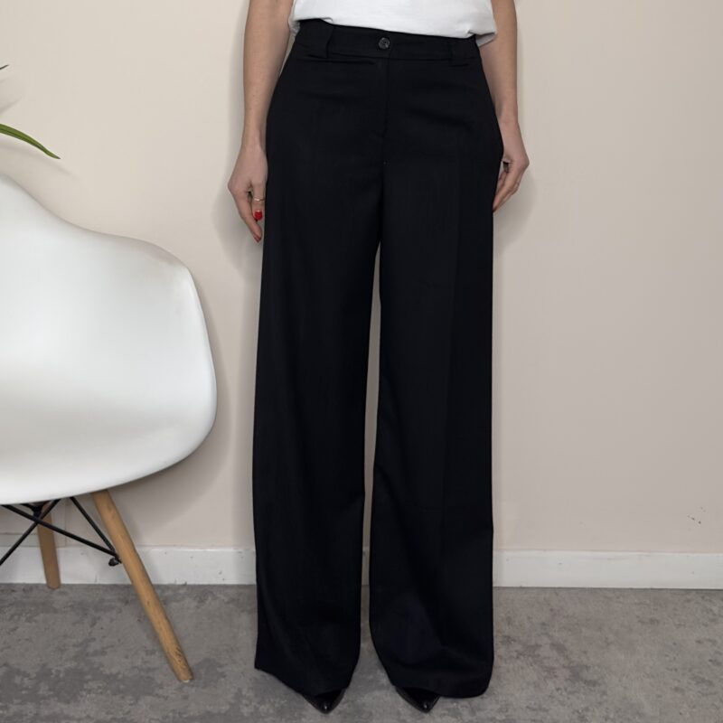 TENSIONE IN - Pantalone palazzo nero