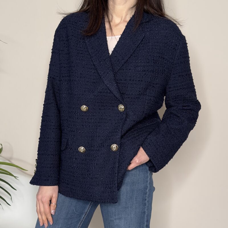 TENSIONE IN - Giacca bouclè blu