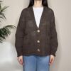 HAVEONE – Cardigan bottone legno moro