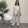 HAVEONE – Pantalone zampa grigio perla