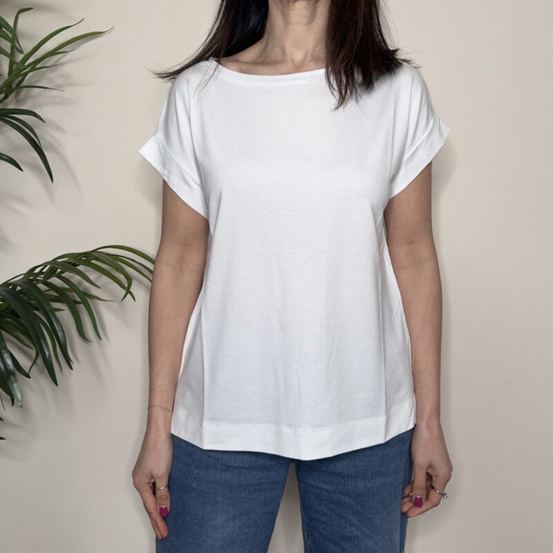 VICOLO - Maglia basic bianca manica corta
