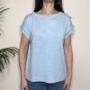 VICOLO – Maglia basic azzurro manica corta