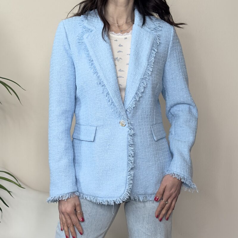 TENSIONE IN - Giacca bouclè azzurro