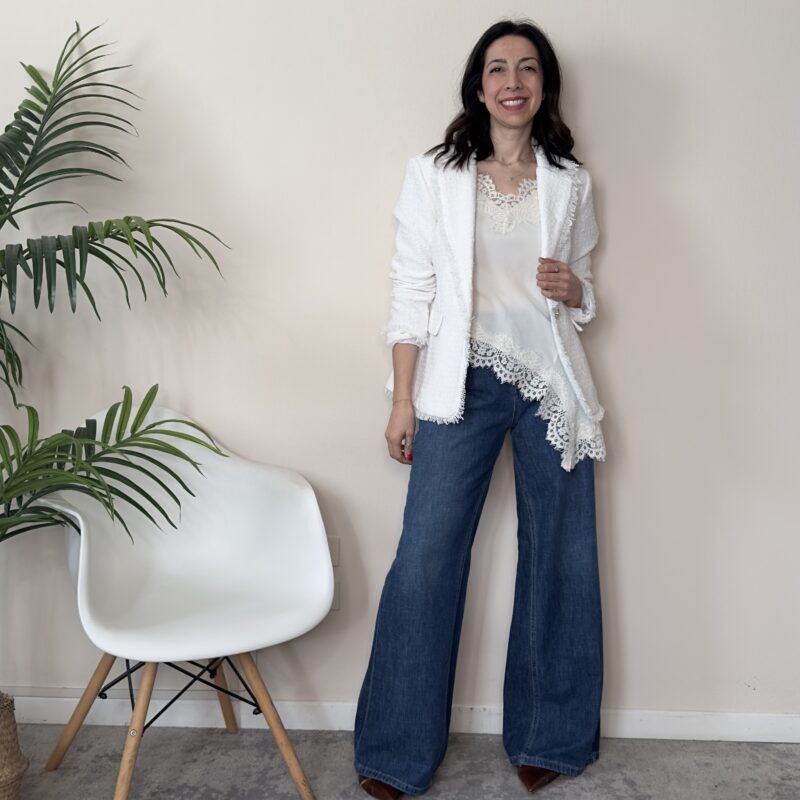 TENSIONE IN - Giacca bouclè bianco