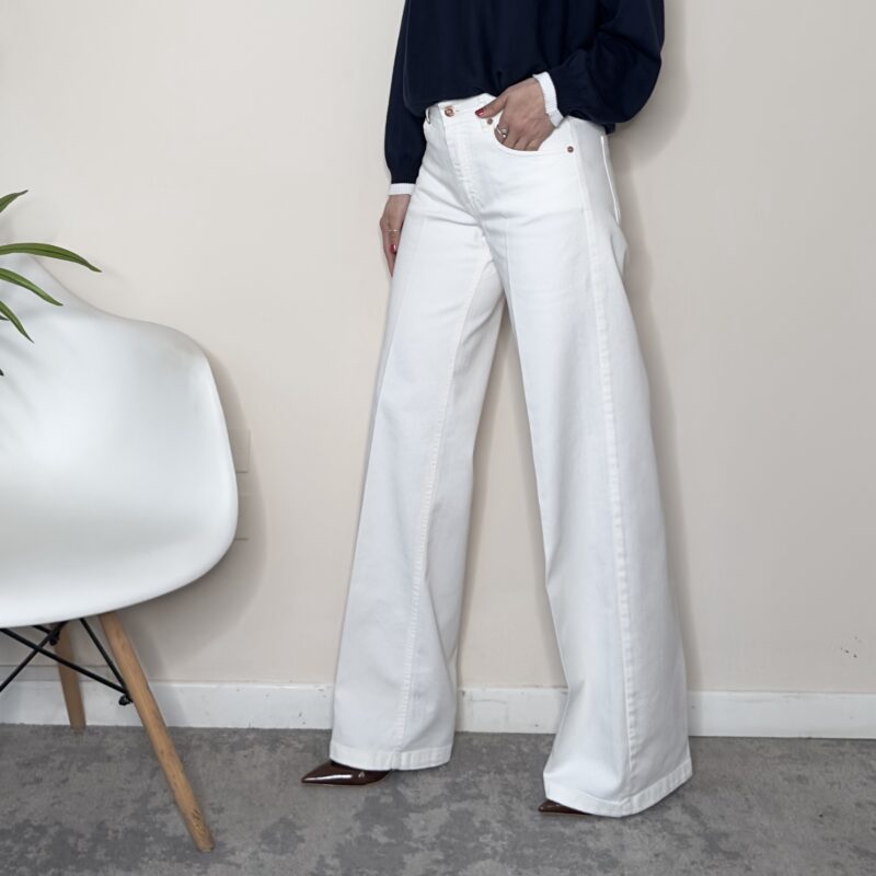 TENSIONE IN - Pantalone palazzo bianco