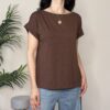 VICOLO – Maglia basic cioccolato manica corta