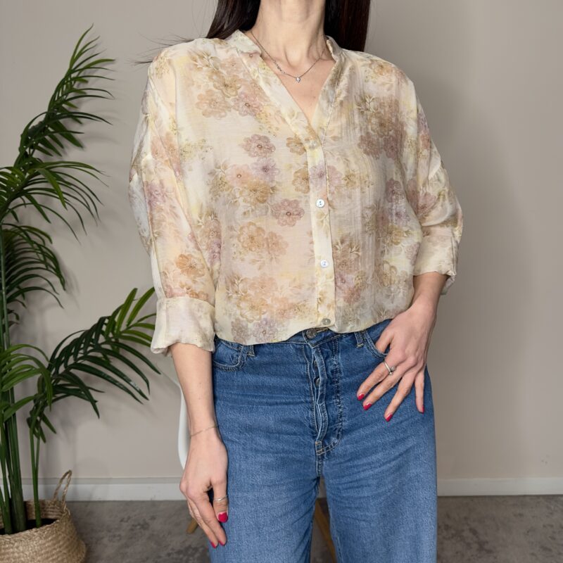 SUSY MIX - Camicia fiori giallo