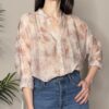 SUSY MIX – Camicia fiori beige