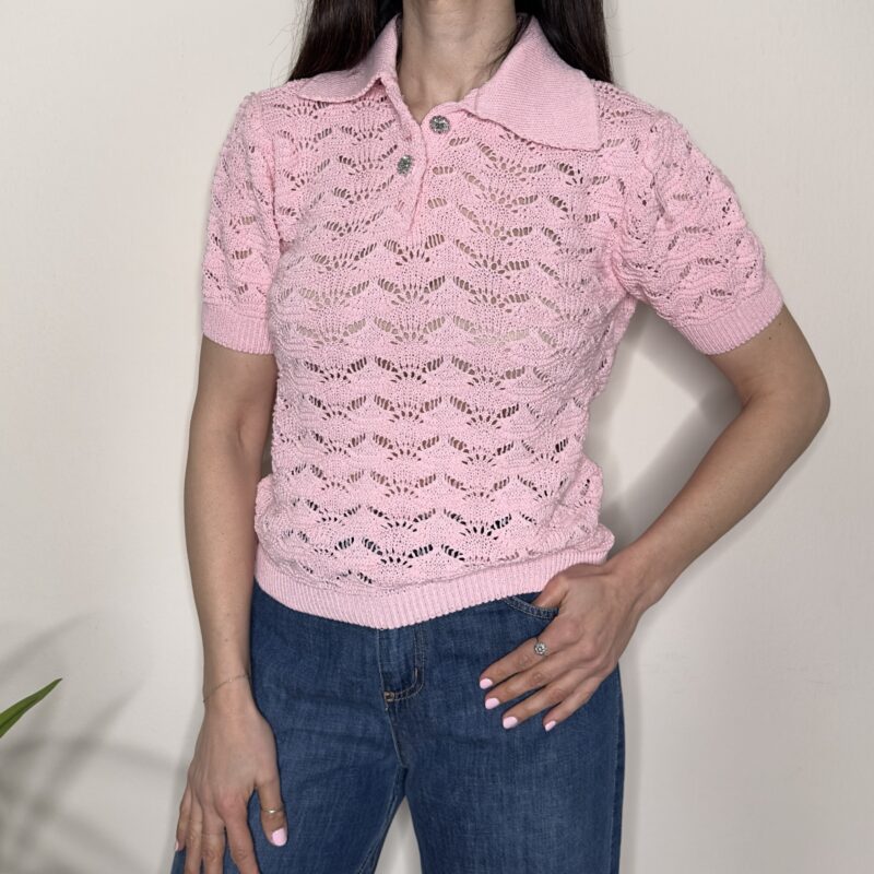 SUSY MIX - Polo traforato rosa