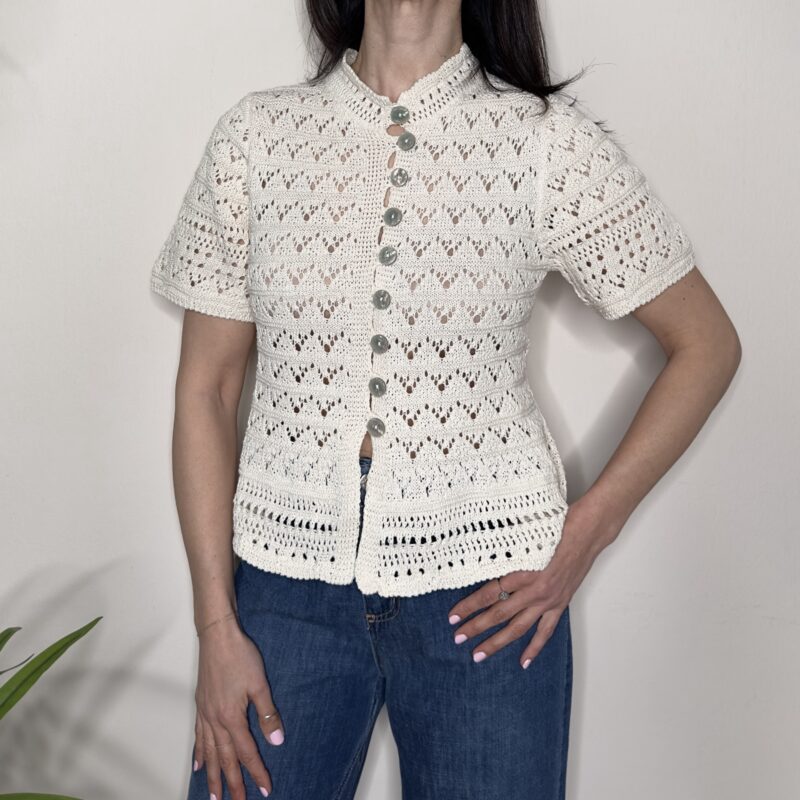 SUSY MIX - Cardigan traforato beige