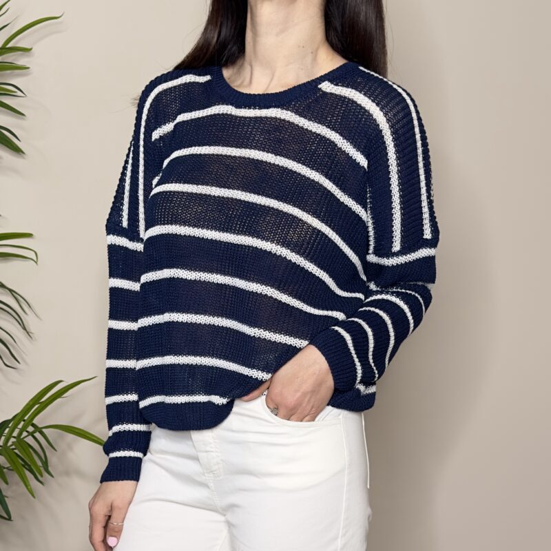 TENSIONE IN - Maglia riga bianca