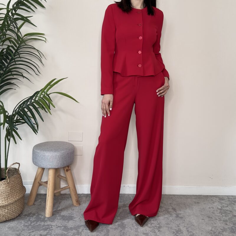 TENSIONE IN - Completo rosso giacca e pantalone