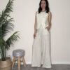TENSIONE IN – Pantalone palazzo ecru’