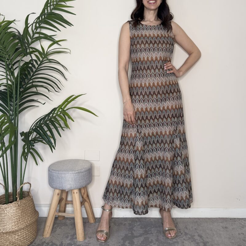 TENSIONE IN - Abito fantasia chevron