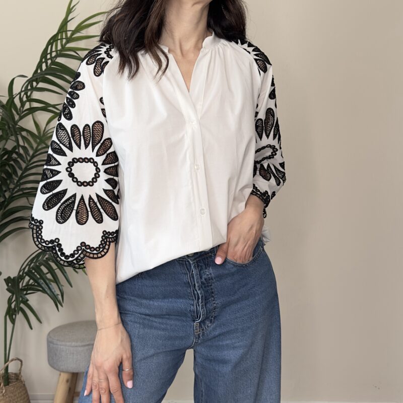 MOTEL - Camicia con manica lavorata