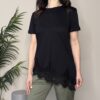 TENSIONE IN – T-shirt pizzo sul fondo nero