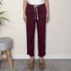 VICOLO – Pantalone rosso india con elastico in vita