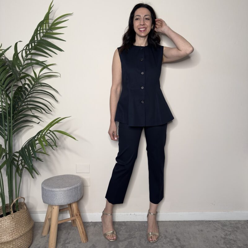 TENSIONE IN - Gilet blu svasato