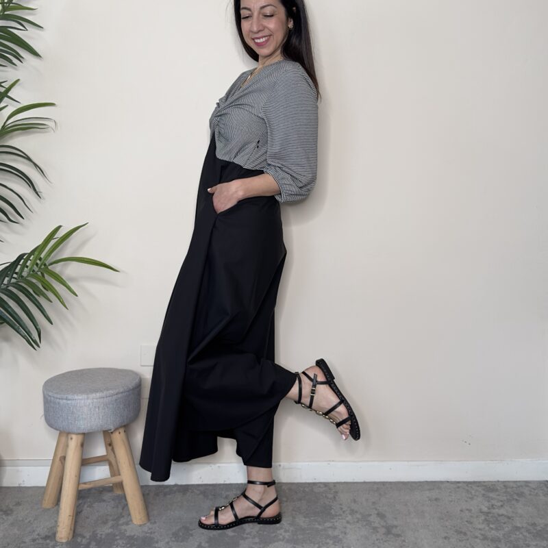 Sandalo flat nero