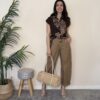SUSY MIX – Pantalone stellina cammello