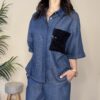 TENSIONE IN – Camicia tasca paillettes chambray