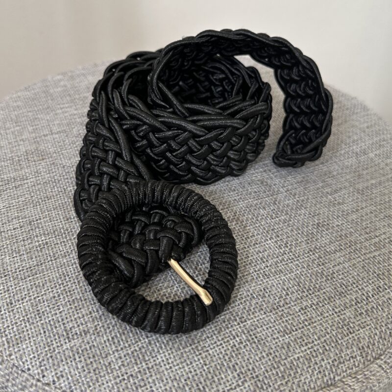Cintura tessuto intrecciata nero