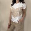 SUSY MIX – Maglia inserto pizzo beige